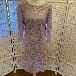 Elegant Lace Lilac Dress by Kensie size 12